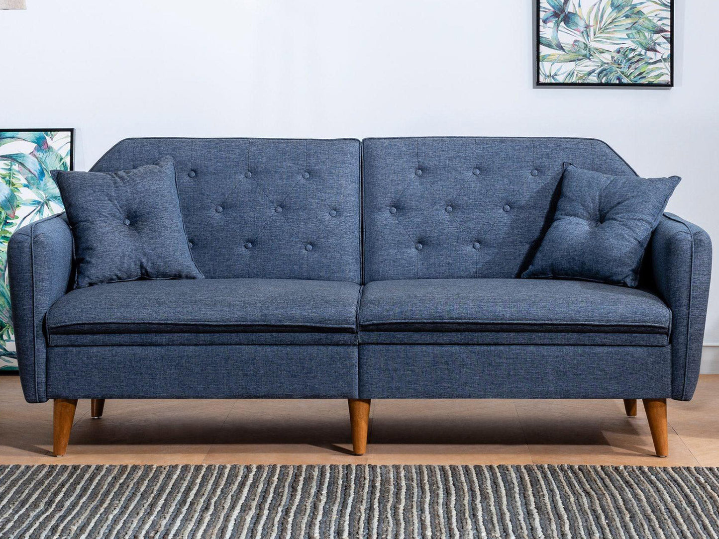 Dudi Furniture Daisy Three Seater Navy Blue