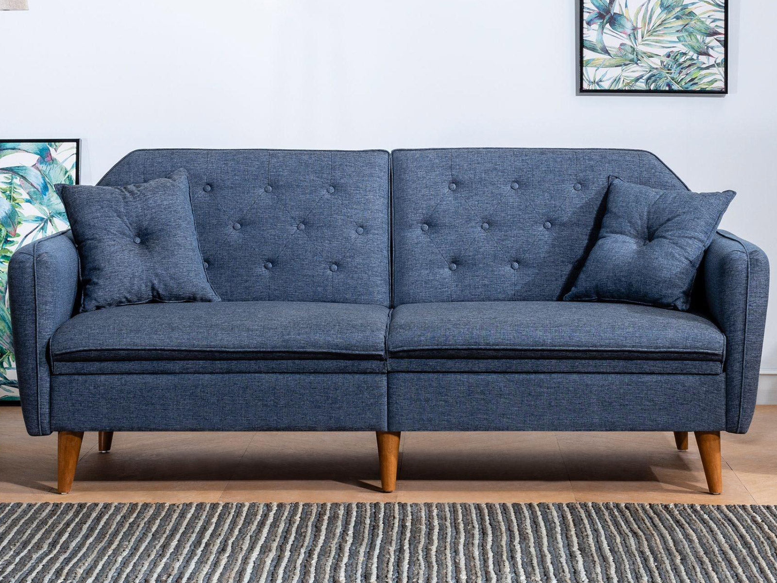 Dudi Furniture Daisy Three Seater Navy Blue