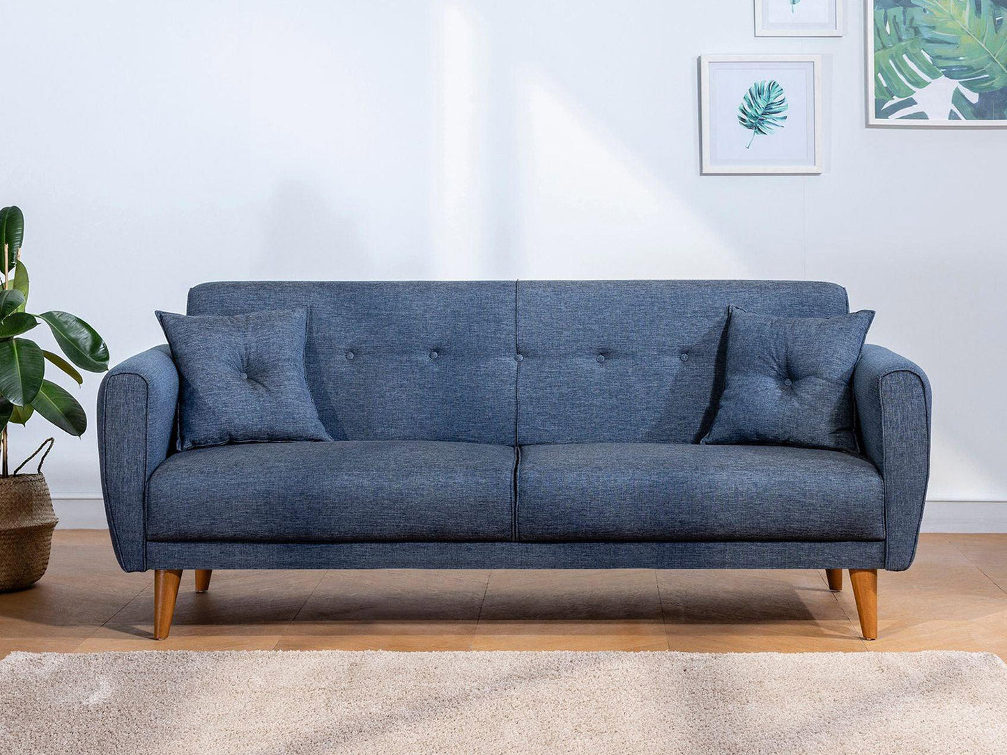 Dudi Furniture Daisy Three Seater Navy Blue