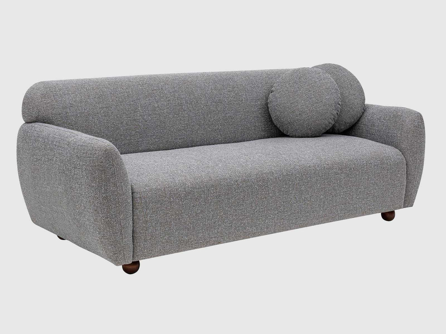 Dudi Furniture Daisy 3 Seater Fabric Sofa Light Grey