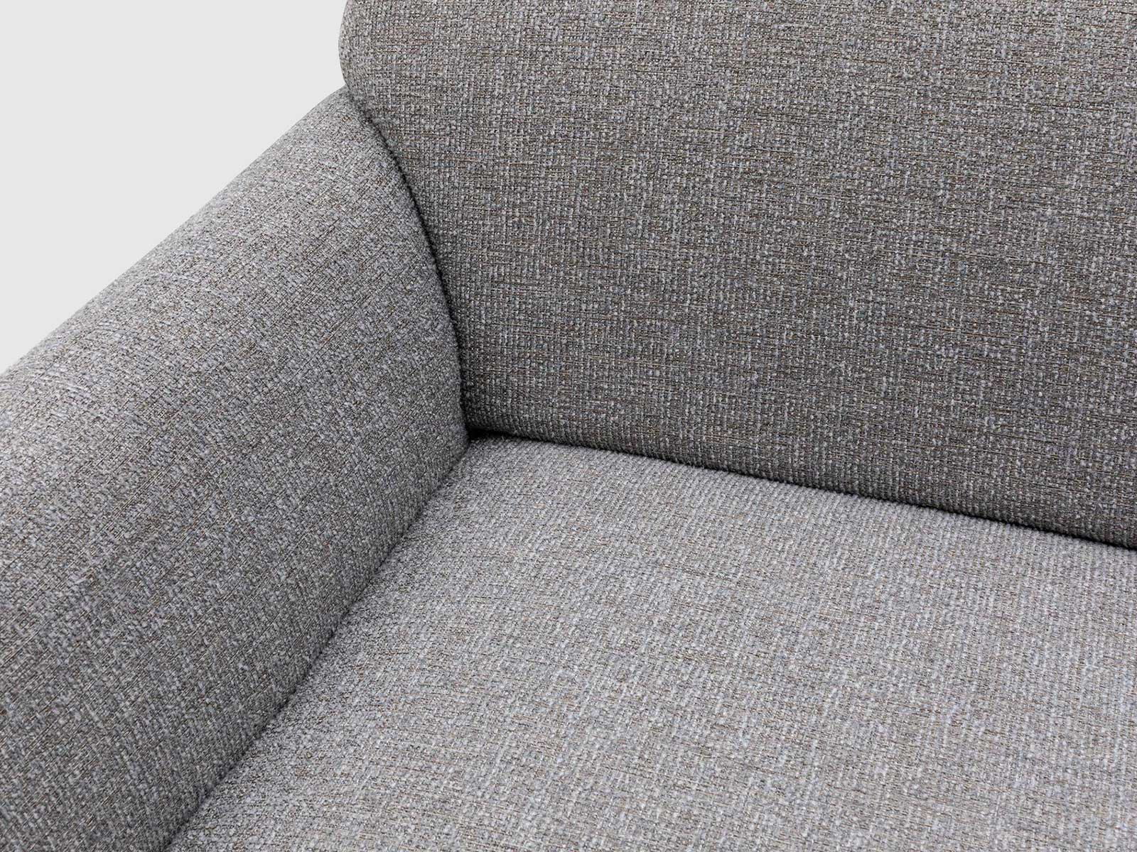 Dudi Furniture Daisy 3 Seater Fabric Sofa Light Grey