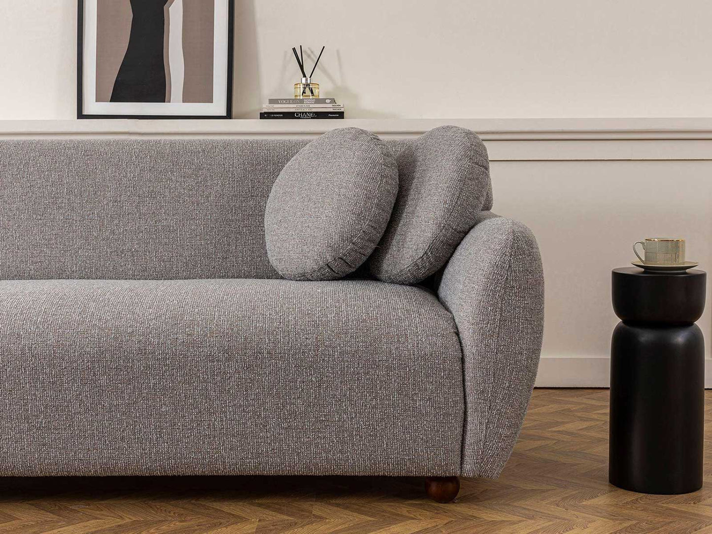 Dudi Furniture Daisy Two Seater Sofa Light Grey