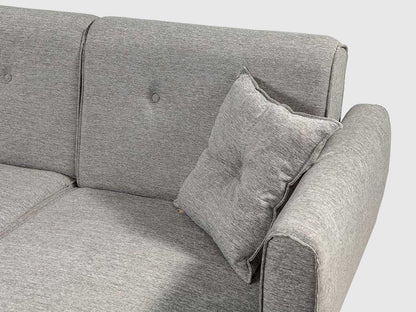 Dudi Furniture Diana Corner Fabric Sofa Dolphin Grey
