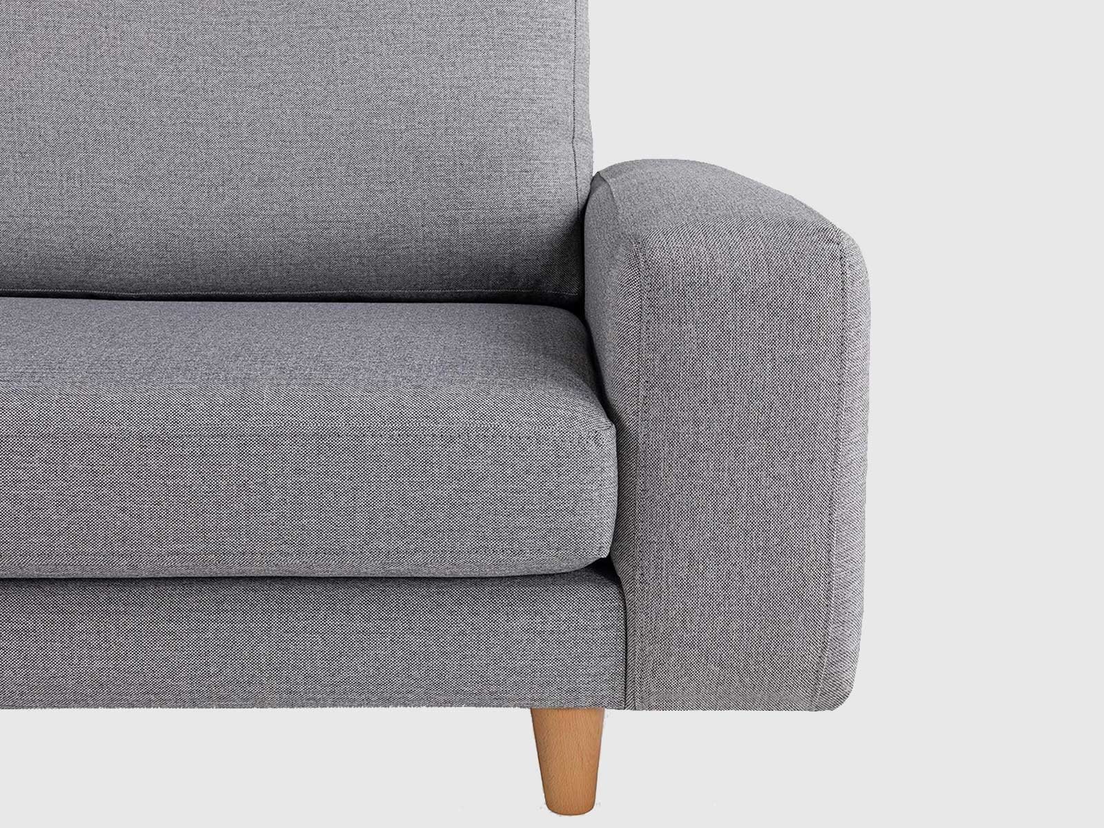 Dudi Furniture Diana Sectional Fabric Sofa Silver Grey