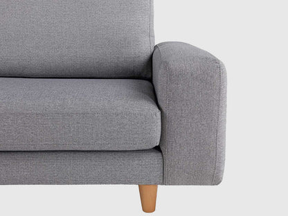 Dudi Furniture Diana Sectional Fabric Sofa Silver Grey