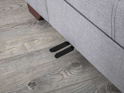 Dudi Furniture Diana Corner Fabric Sofa (Silver Grey)