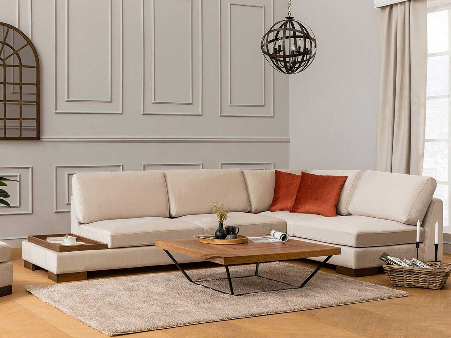 Dudi Furniture Diana Corner Fabric Sofa