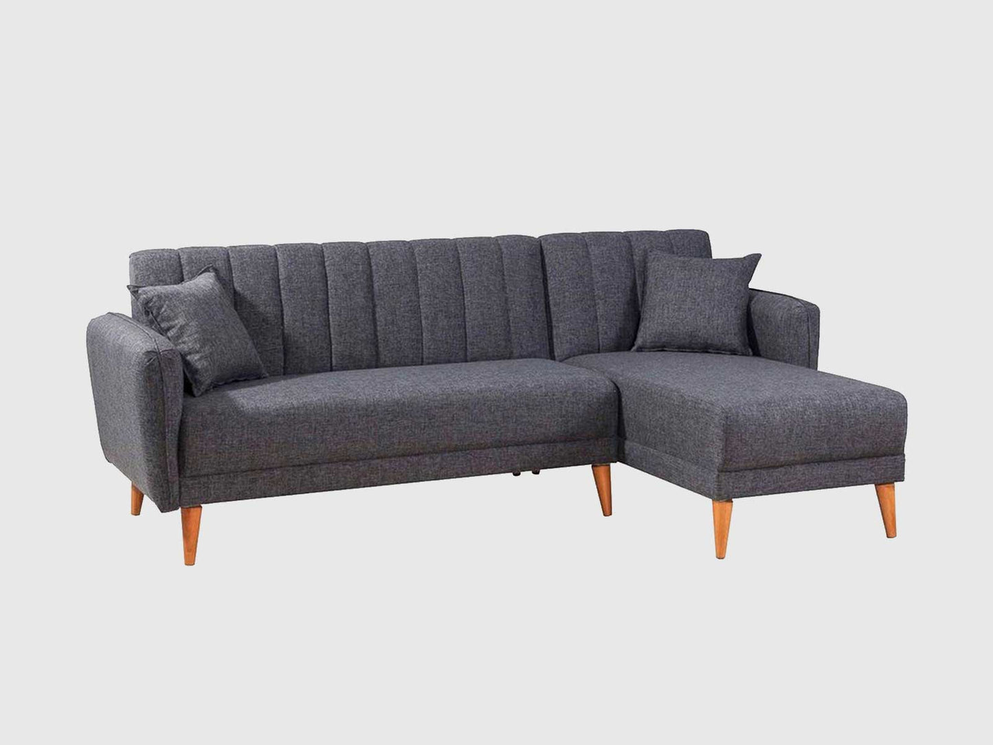 Dudi Furniture Diana Sectional Fabric Sofa Shadow Grey