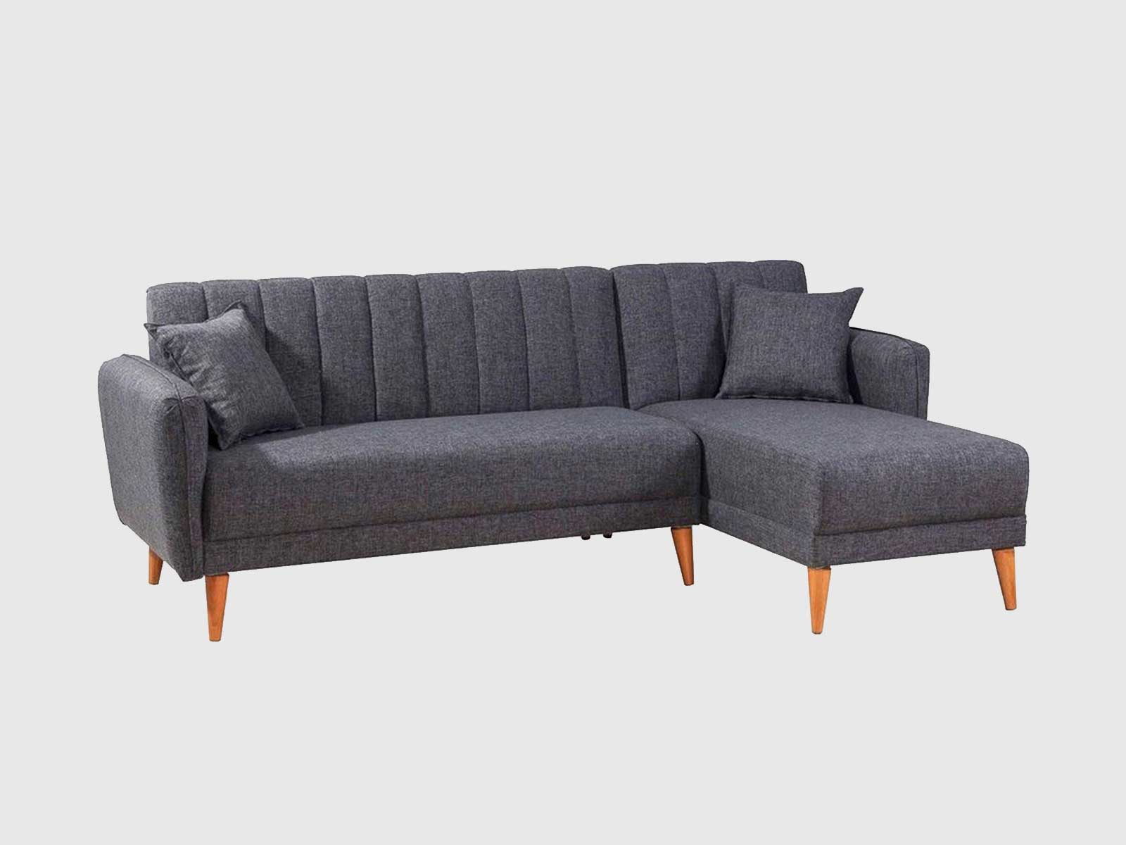 Dudi Furniture Diana Sectional Fabric Sofa Shadow Grey