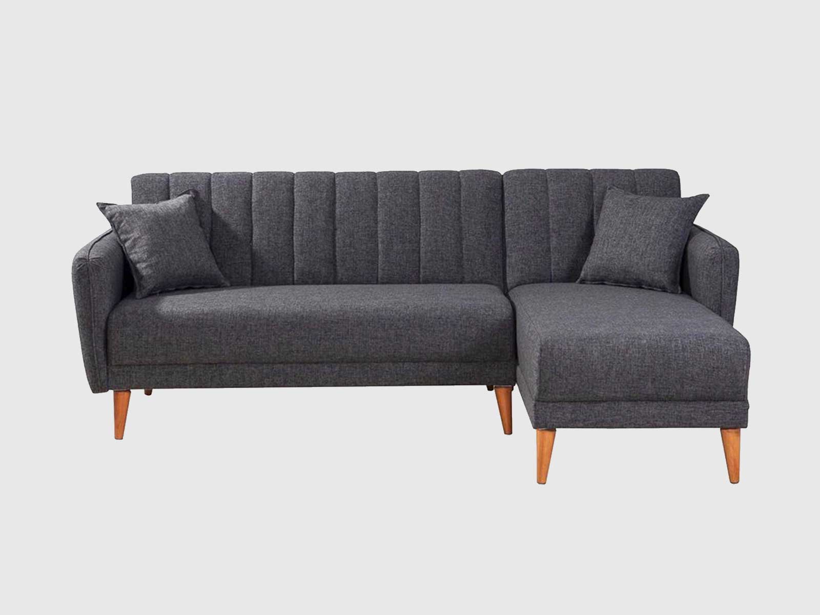 Dudi Furniture Diana Sectional Fabric Sofa Shadow Grey
