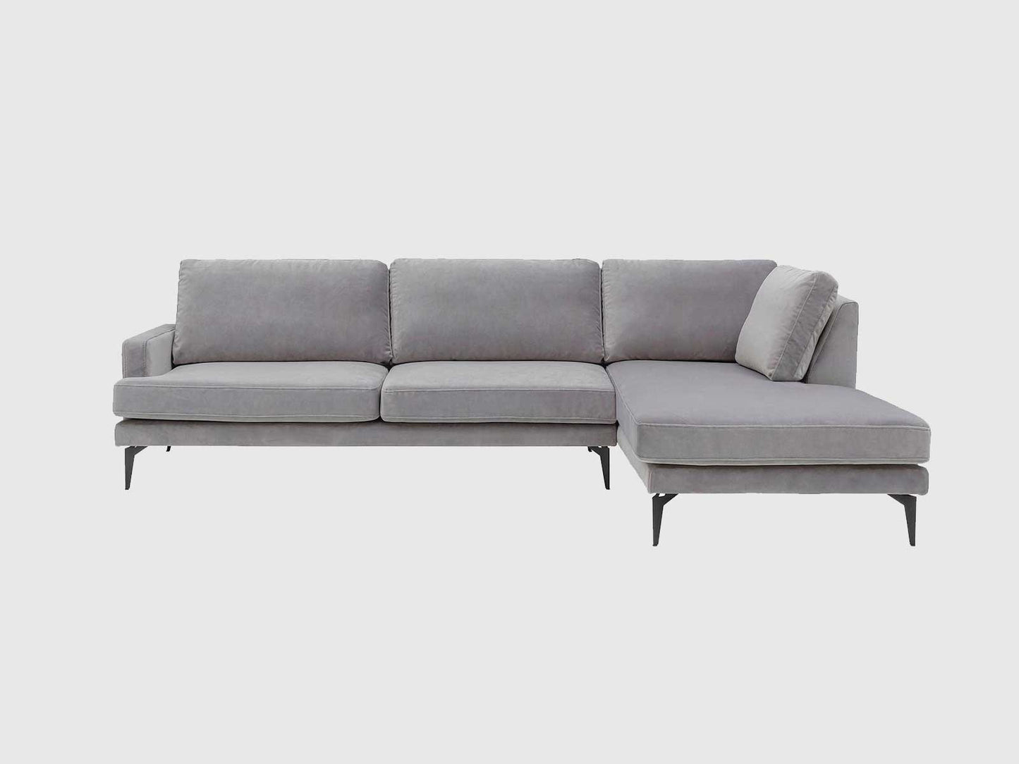 Dudi Furniture Diana Sectional Fabric Sofa Cloud Grey