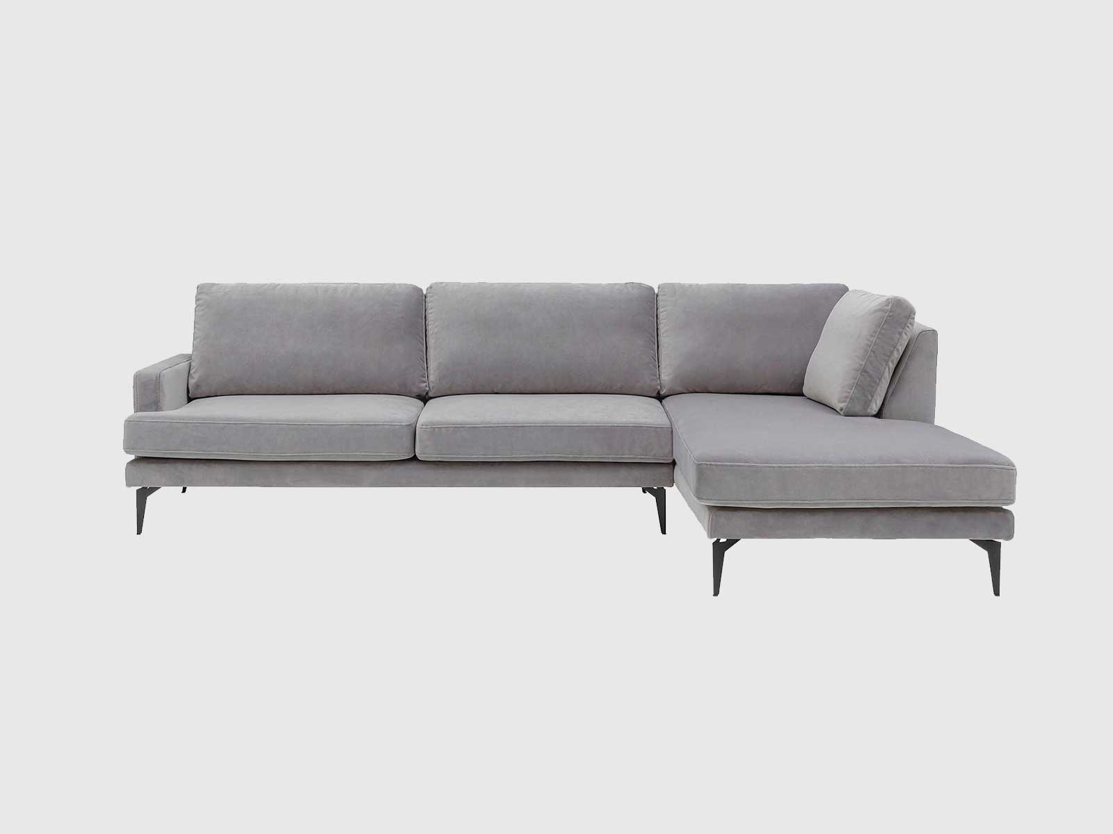 Dudi Furniture Diana Sectional Fabric Sofa Cloud Grey