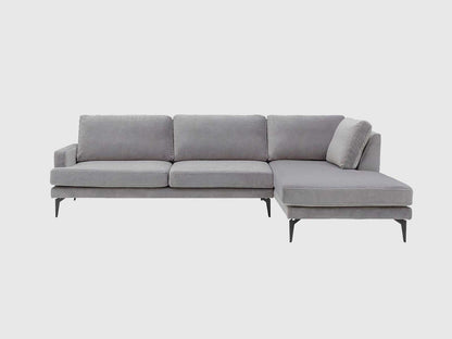 Dudi Furniture Diana Sectional Fabric Sofa Cloud Grey