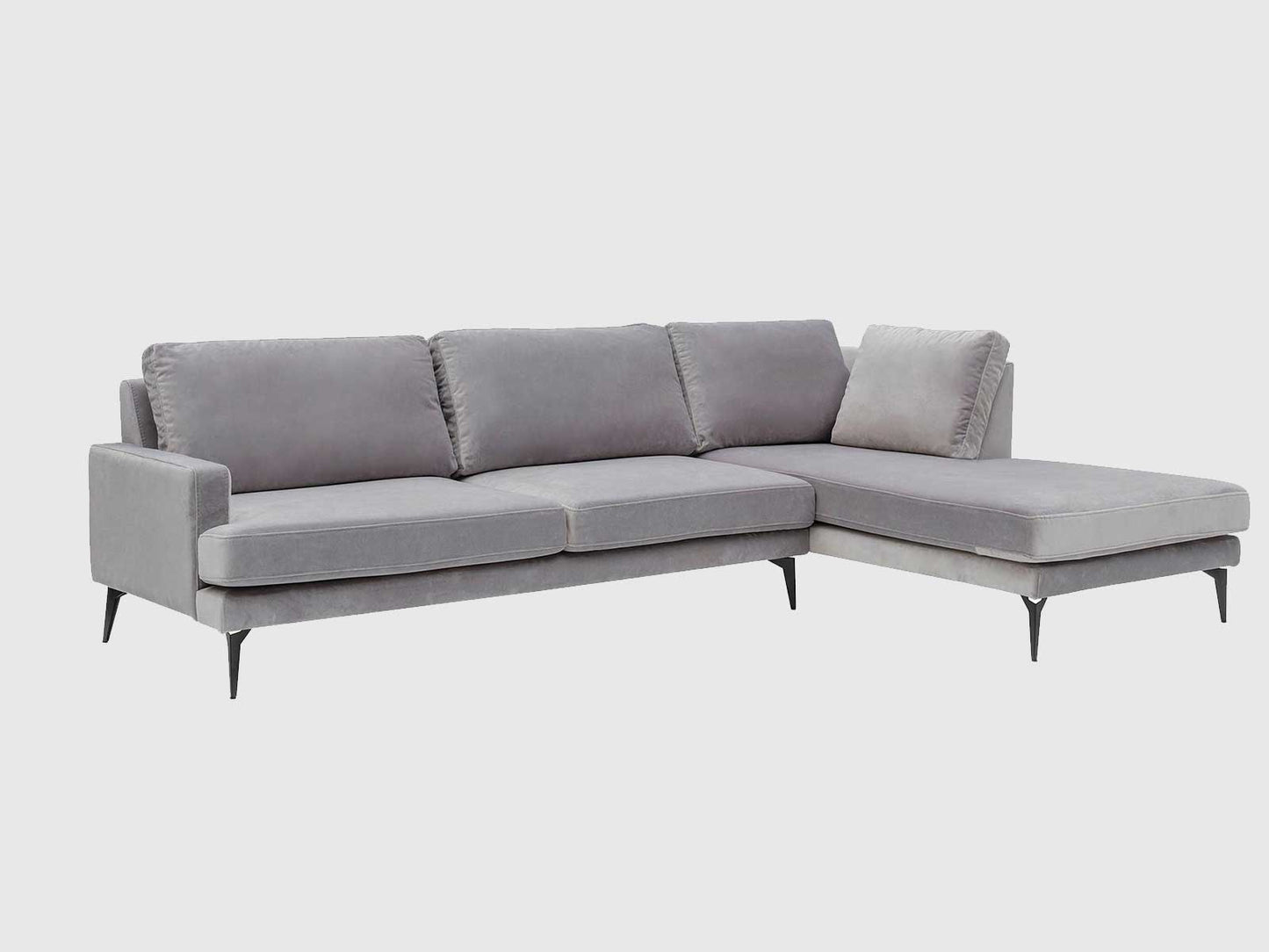 Dudi Furniture Diana Sectional Fabric Sofa Cloud Grey