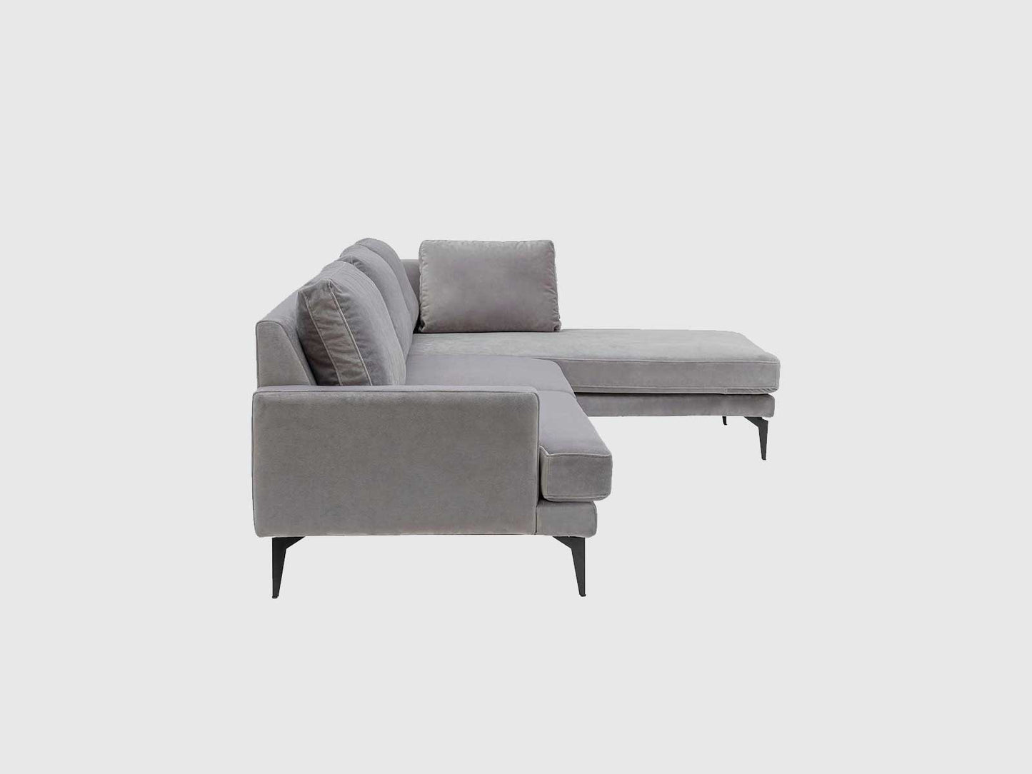 Dudi Furniture Diana Sectional Fabric Sofa Cloud Grey