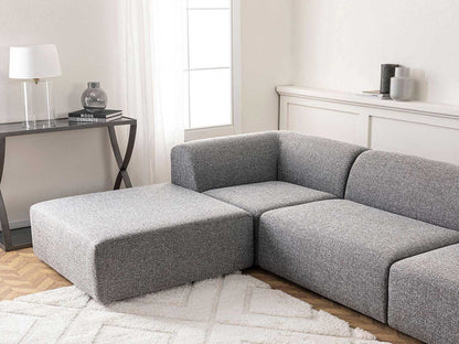 Dudi Furniture Diana U Shaped Sectional Fabric Sofa (Light Grey)