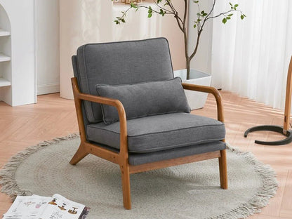 Dudi Furniture Elementary Modern Solid Wood Armchair