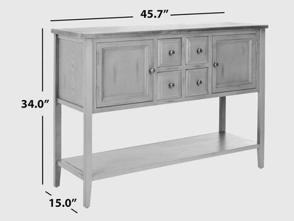 Dudi Furniture Florida Wooden Console Table (Distressed Barn Blue)
