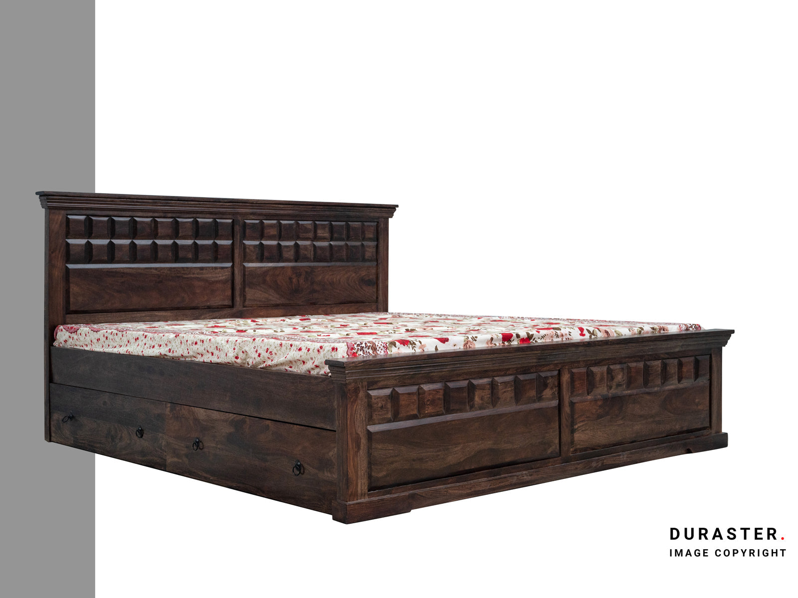 Dudi Furniture Gangaur Solid Wood Storage Bed
