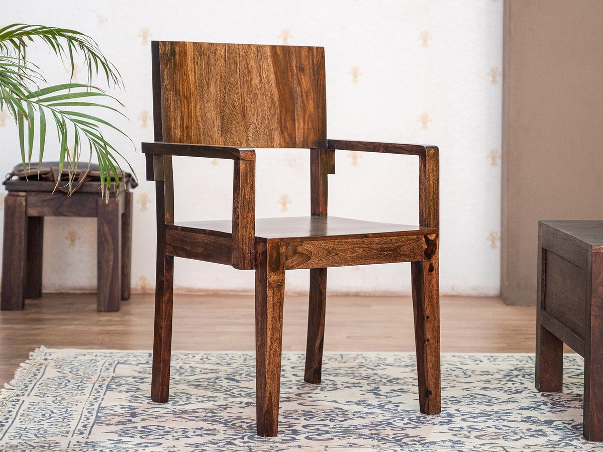 Dudi Furniture Gangaur Solid Wood Armchair