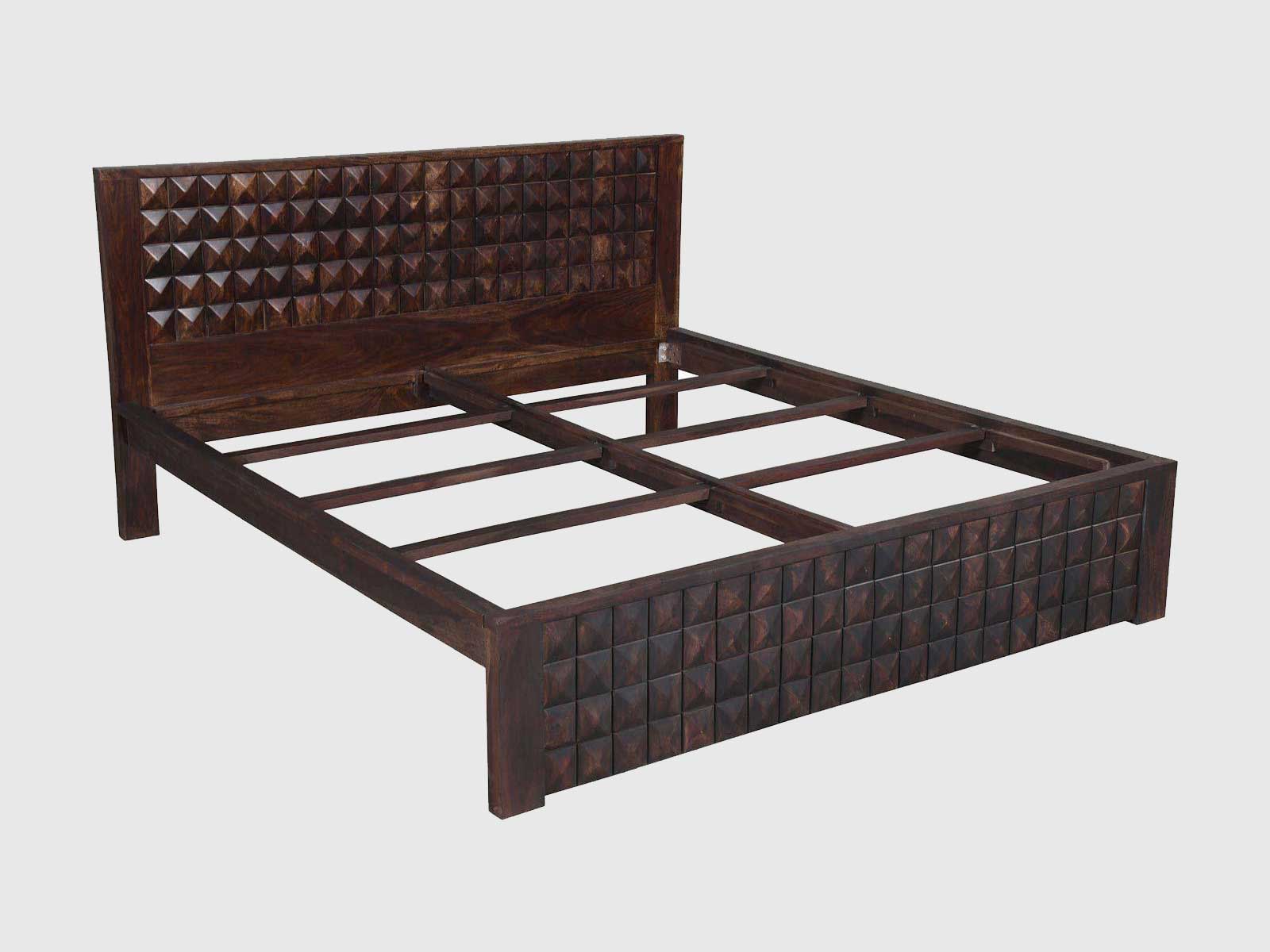 Dudi Furniture Gangaur Solid Sheesham Wood Bed