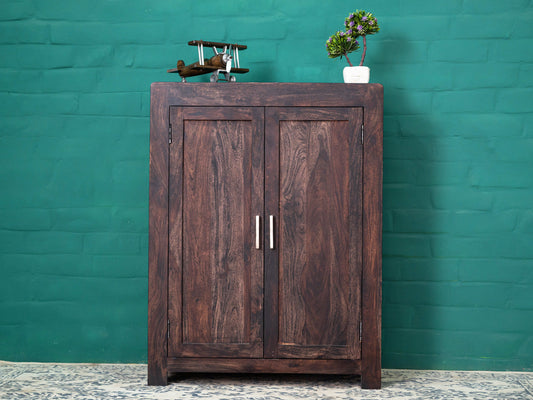 Dudi Furniture Gangaur Modern Solid Wood Shoe Rack Cabinet