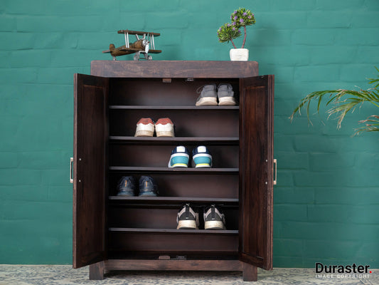 Dudi Furniture Gangaur Modern Solid Wood Shoe Rack Cabinet