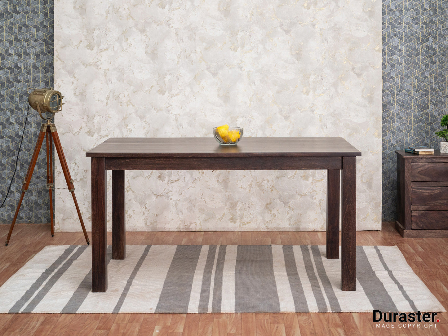 Dudi Furniture Gangaur Solid Wood 6 Seater Dining Set with Chairs
