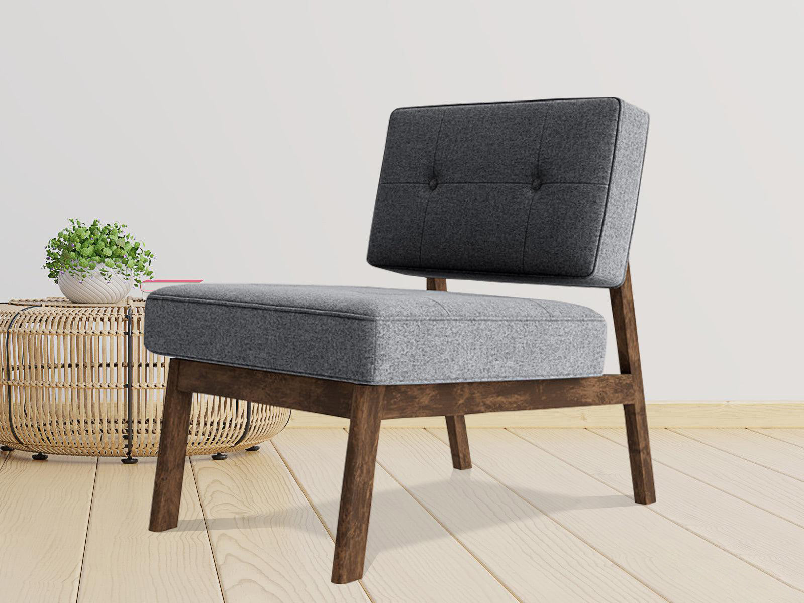 Dudi Furniture Gangaur Solid Wood Accent Chair