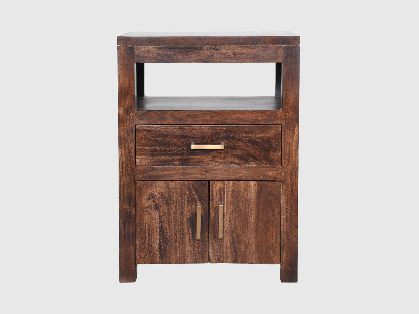 Dudi Furniture Gangaur Solid Wood Bedside with Storage