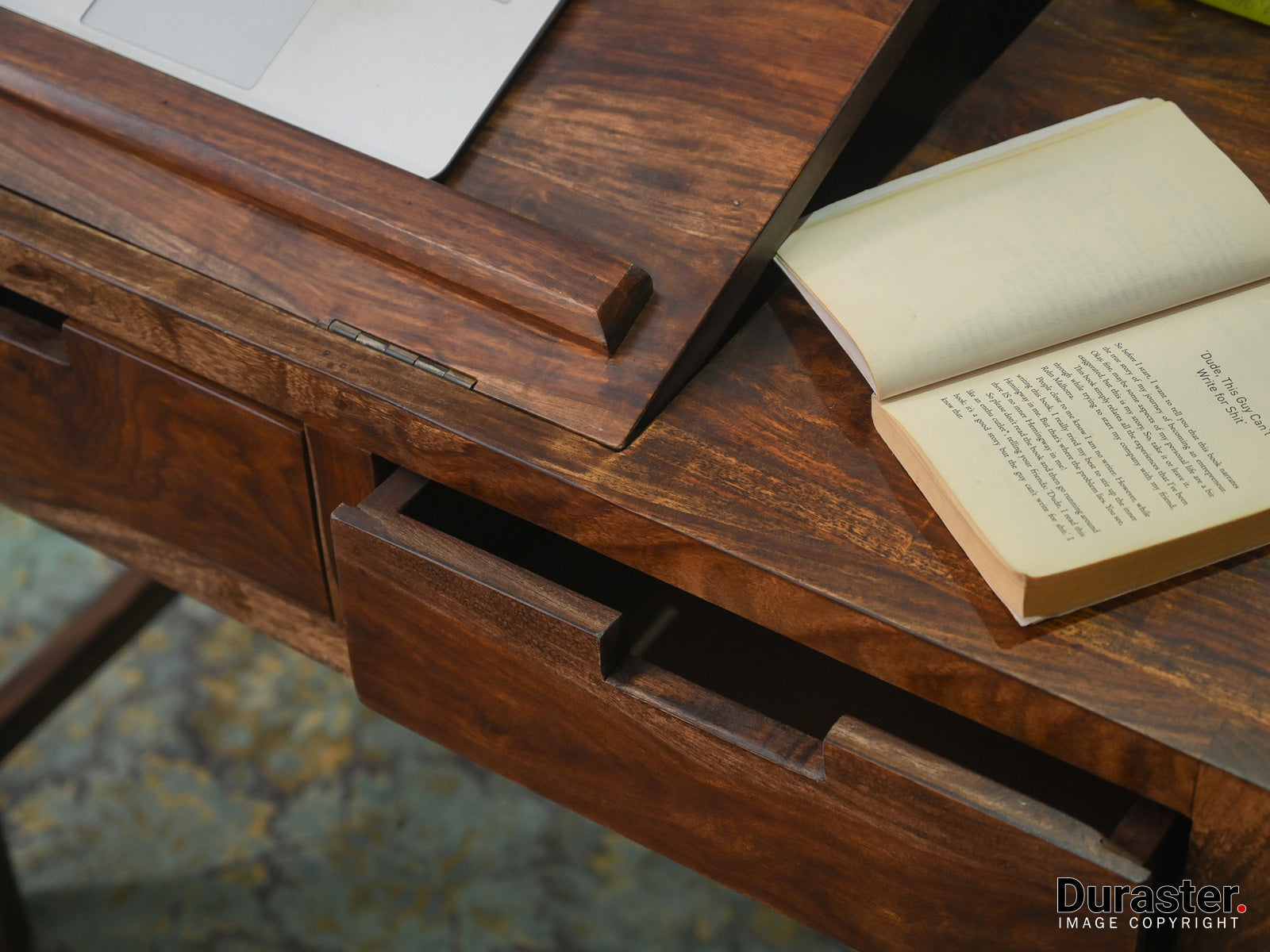 Dudi Furniture Gangaur Solid Wood Study Table with Storage