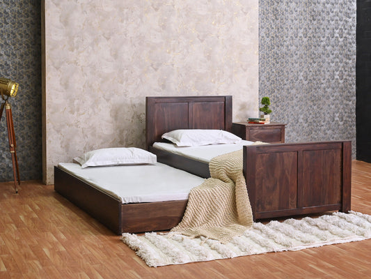 Dudi Furniture Gangaur Solid Wood Trundle Bed