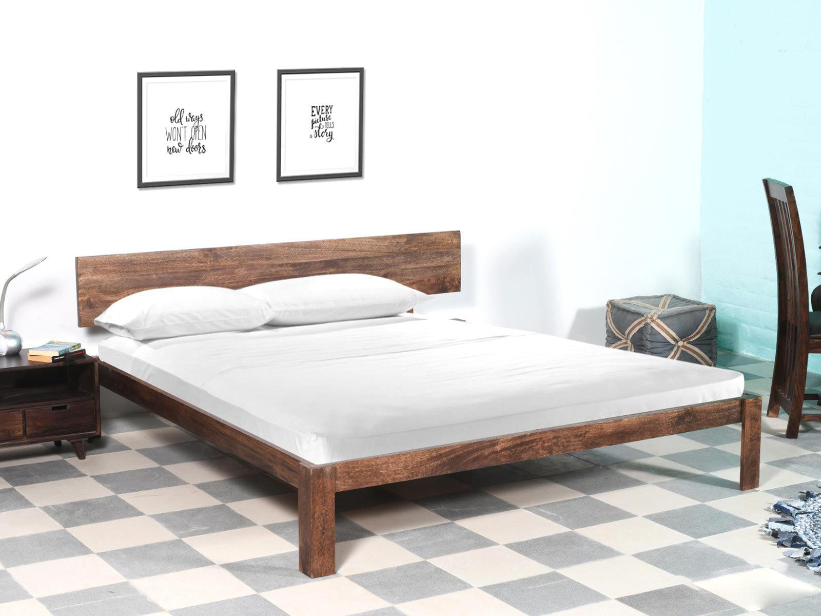 Dudi Furniture Gangaur Solid wood King Size Bed