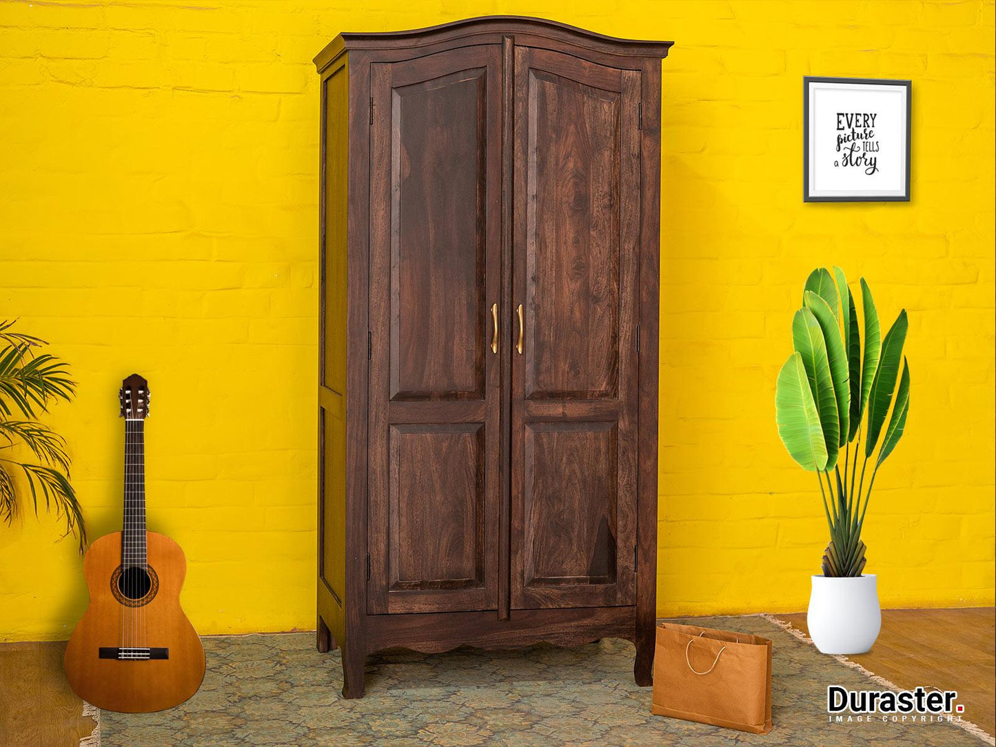 Dudi Furniture Tuscany Acacia Wood Wardrobe