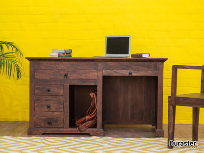 Dudi Furniture Gangaur Solid Wood Study Table with Storage