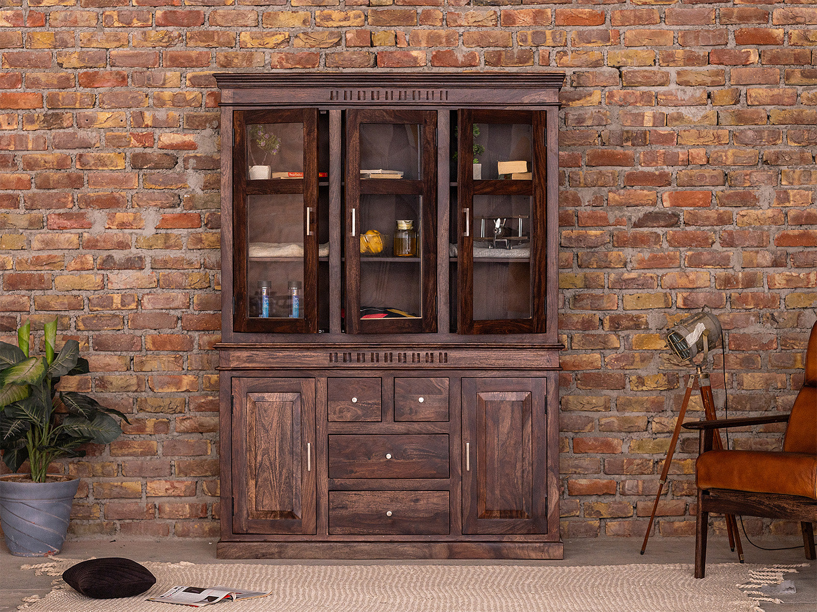 Dudi Furniture Gangaur Solid Wood Storage Cabinet