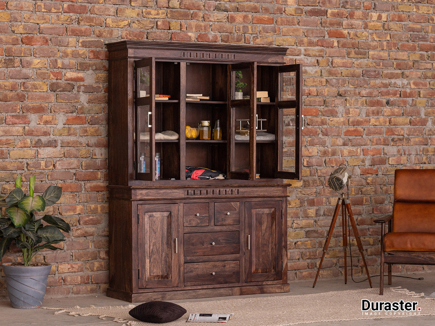 Dudi Furniture Gangaur Solid Wood Storage Cabinet