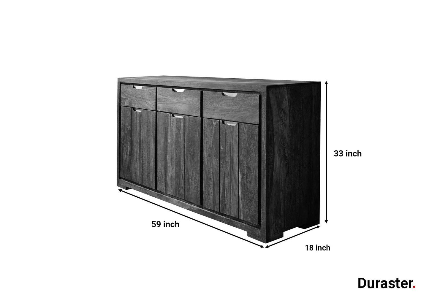 Dudi Furniture Gangaur Solid Wood Sideboard with Drawers