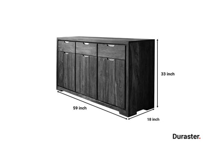 Dudi Furniture Gangaur Solid Wood Sideboard with Drawers