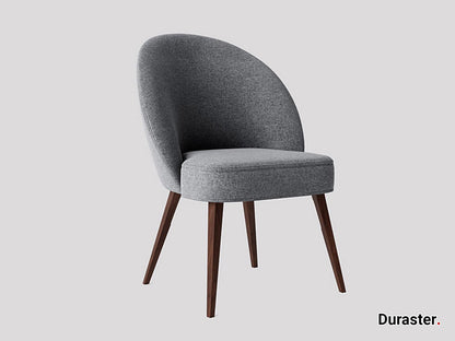 Dudi Furniture Elemantary Solid Wood Fabric Upholstered Chair