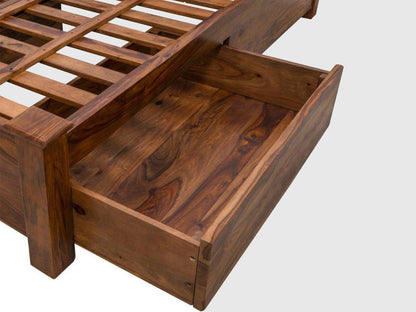 Dudi Furniture Hawkin Solid Wood Queen Size Bed with Storage