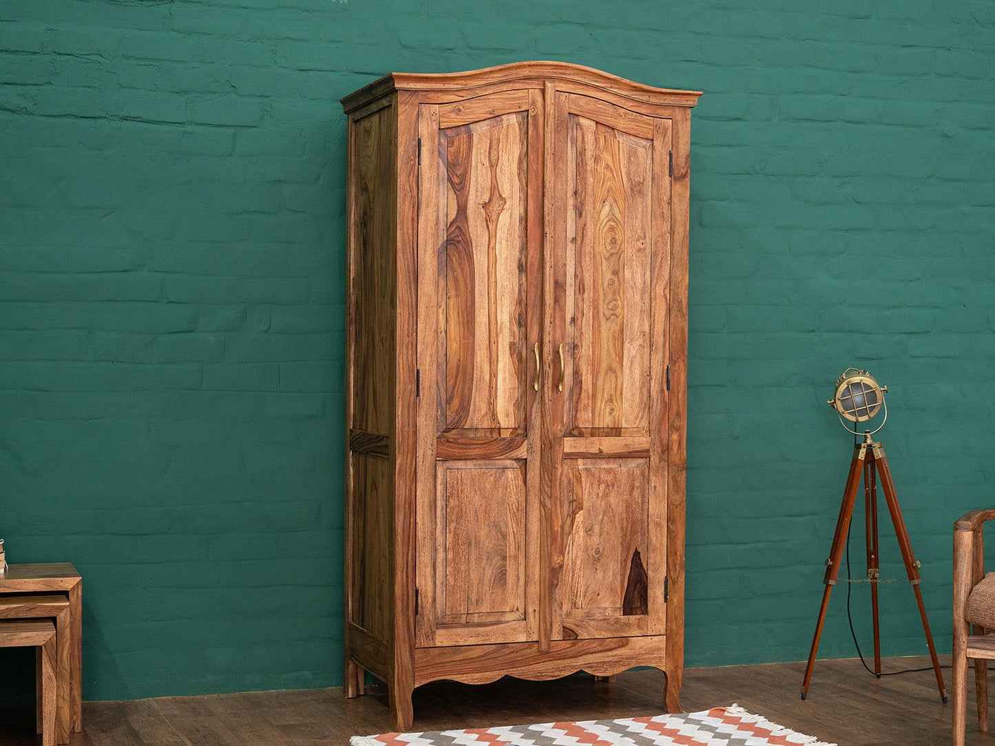 Dudi Furniture Hawkin Solid Sheesham Wooden Wardrobe