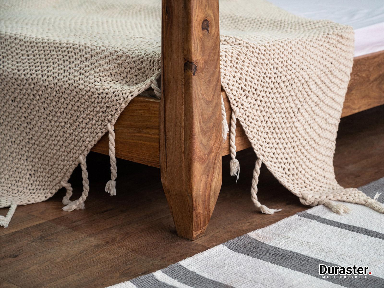 Dudi Furniture Hawkin Solid Wood Four-Poster King Size Bed