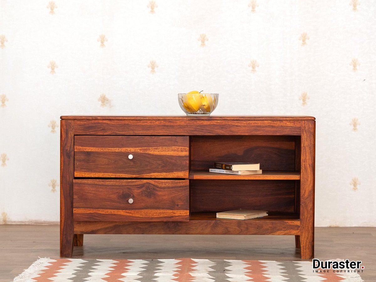 Dudi Furniture Ummed Solid Sheesham wood Compact TV Unit