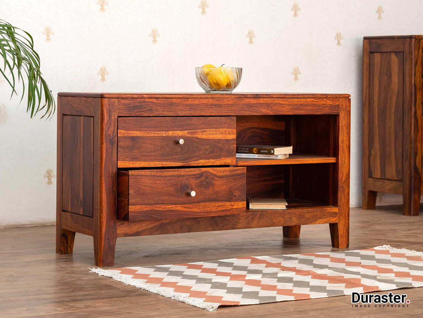 Dudi Furniture Ummed Solid Sheesham wood Compact TV Unit