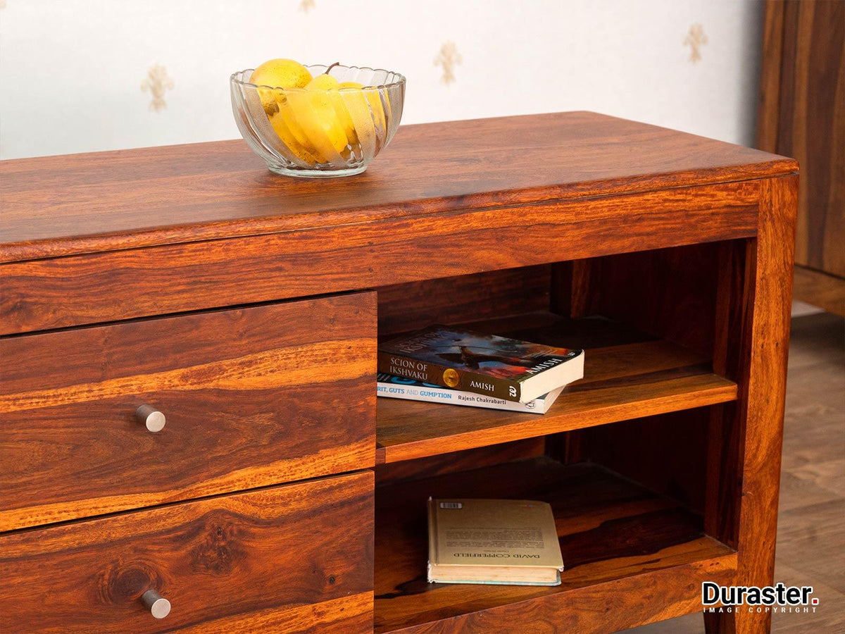 Dudi Furniture Ummed Solid Sheesham wood Compact TV Unit