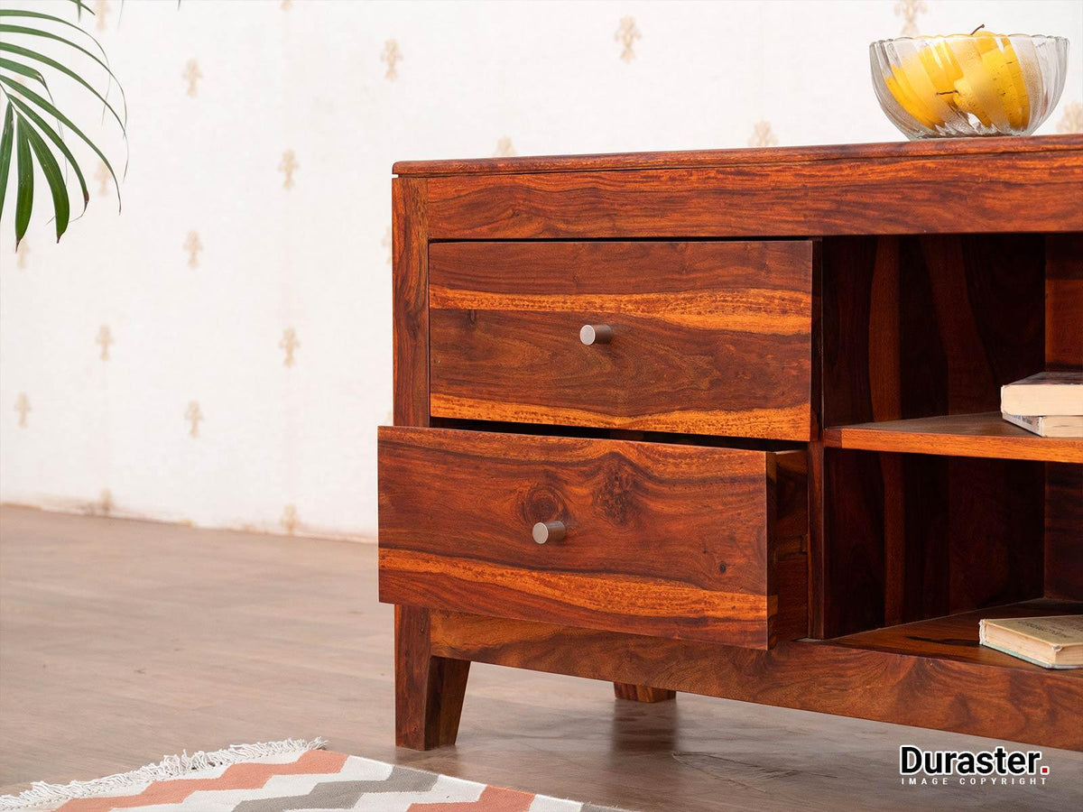 Dudi Furniture Ummed Solid Sheesham wood Compact TV Unit