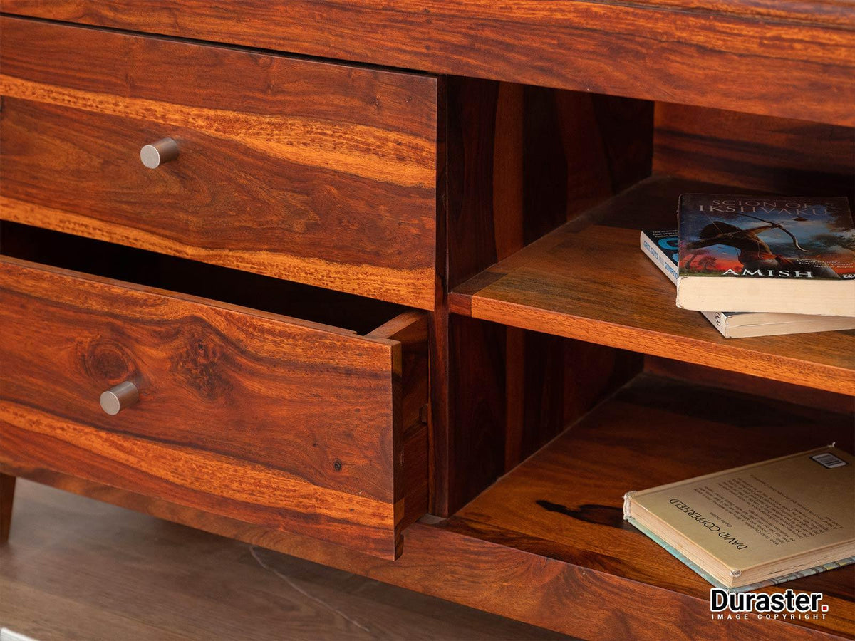 Dudi Furniture Ummed Solid Sheesham wood Compact TV Unit