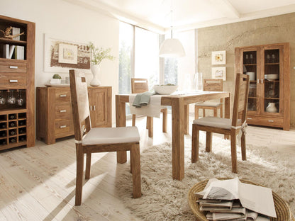 Dudi Furniture Vismit Solid Sheesham Wood Dining Chair