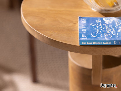 Dudi Furniture New York Wooden Round Side Table